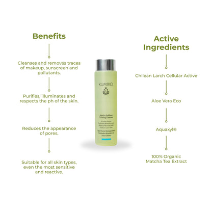 MATCHA SUBLIME CALMING CLEANSER - Micellar Water Radiance-Revealing and Makeup Remover with Chilean Larch Tree